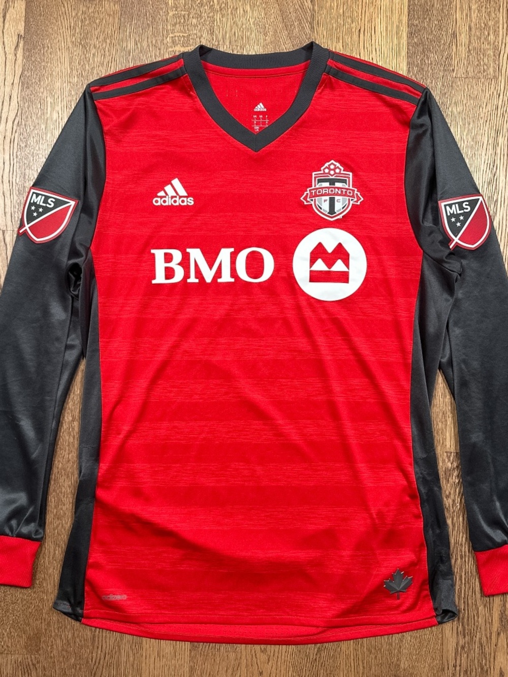 Adidas Toronto FC 2017 2018 Red Player Issue Home MLS L/S Soccer Jersey Mens L